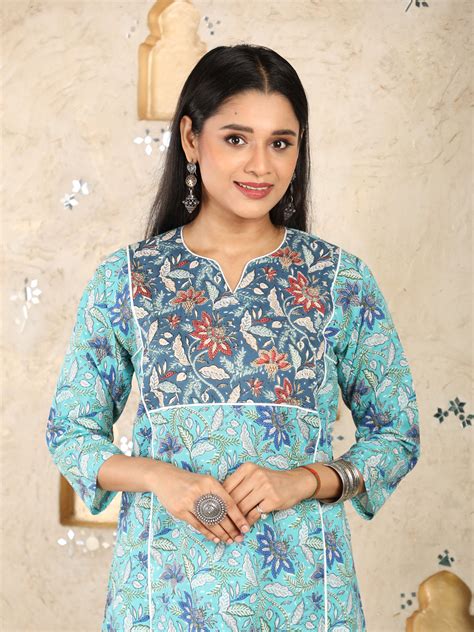 Adab Style Turquoise Kurta Palazzo set – Uniquestuff