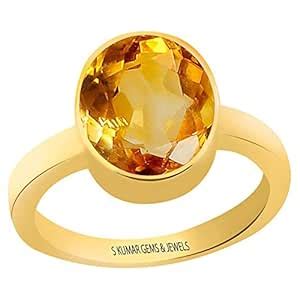 S KUMAR GEMS & JEWELS Certified Natural Original Yellow Citrine (Sunela ...