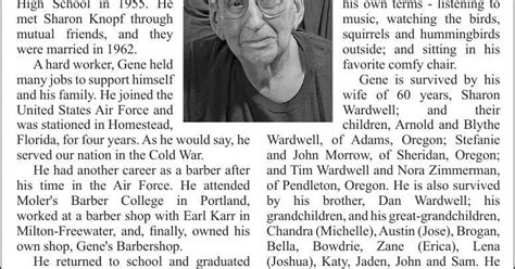 Eugene 'Gene' Debs Wardwell Jr., May 12, 1936 - September 17, 2023 ...