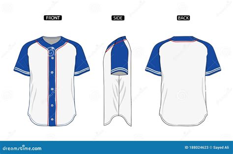 Baseball Jersey T-shirt Design Template. Colorful Sport Jersey Mockup ...