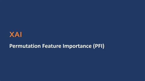 [XAI] Permutation Feature Importance