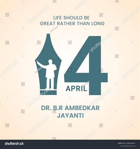 Ambedkar Jayanti 14th April Dr B Stock Vector (Royalty Free) 2448290967 ...
