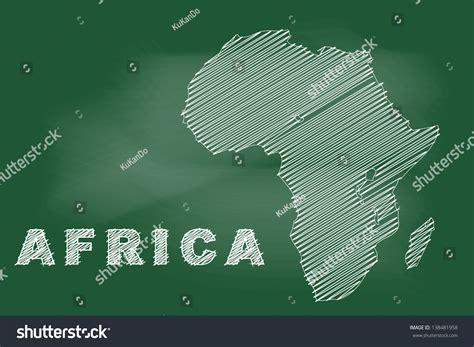 Scribble Sketch Africa Map On Blackboard Stock Vector (Royalty Free) 138481958 | Shutterstock
