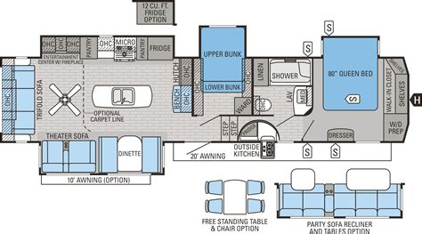 5th Wheel Front Bunkhouse Floor Plans