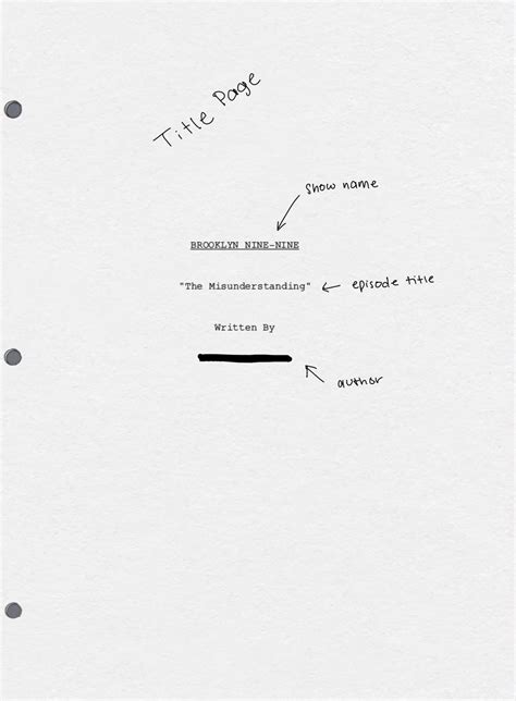 Image result for TV Script First Page