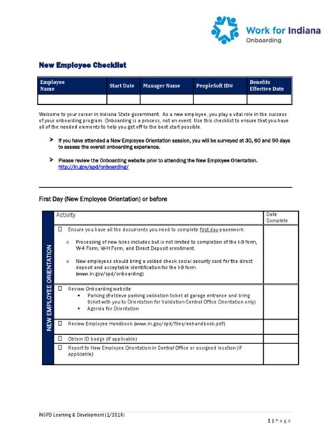 New Employee Onboarding Checklist | PDF | Organizational Behavior | Business