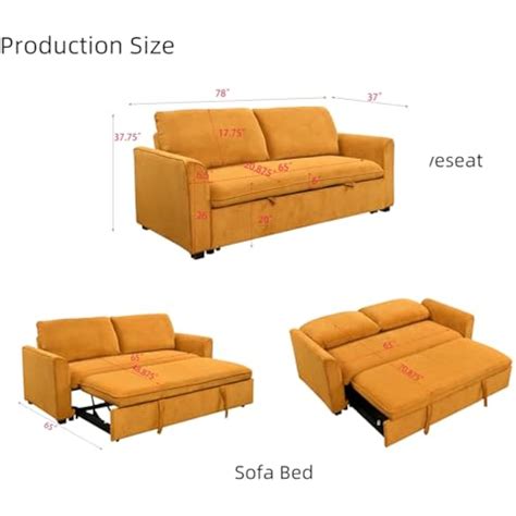 ZIGHTH 78'' Queen Size Sleeper Sofa Couch with Pull India | Ubuy
