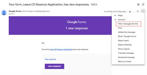 Image result for Google Form Email Collection Notification Template