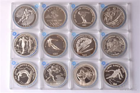 A set of 12 coins "XIX Olympic Winter Games Salt Lake City", 2002 ...