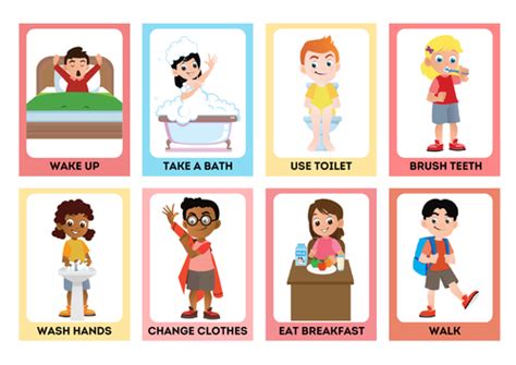 Daily Routine FlashCards 的图像结果