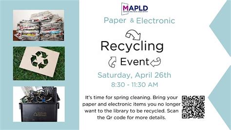 Paper and Electronic Recycling Event, Matteson Area Public Library ...