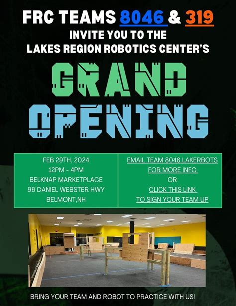 Lakes Region Robotics Center Grand Opening, Belknap Mall, Laconia, 29 ...