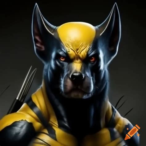 Realistic dog styled as wolverine from dc comics on Craiyon