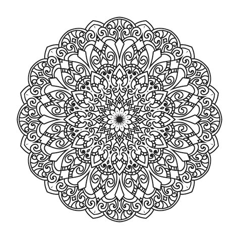 Décrire le mandala pour le livre de coloriage. ornement rond décoratif ...