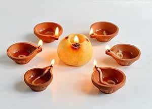 Buy Mphmi Store 22 January Diwali Ayodhya Diya Diya Mitti Set Diyas for ...