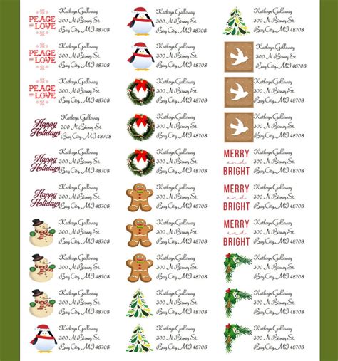 Holiday Return Address Labels - Etsy