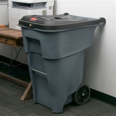 Rubbermaid FG9W1088GRAY Brute 65 Gallon Gray Confidential Document ...