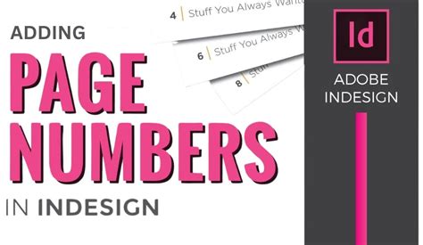 Image result for How to Do Page Numbering InDesign