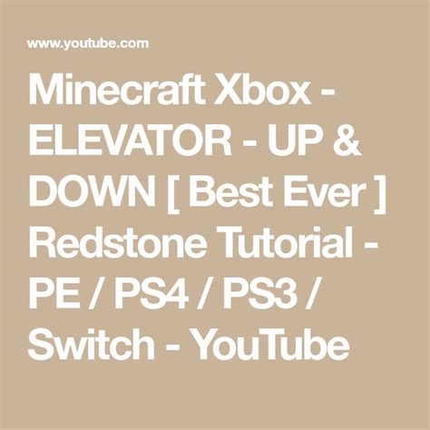 Image result for Minecraft Elevator Tutorial PS3