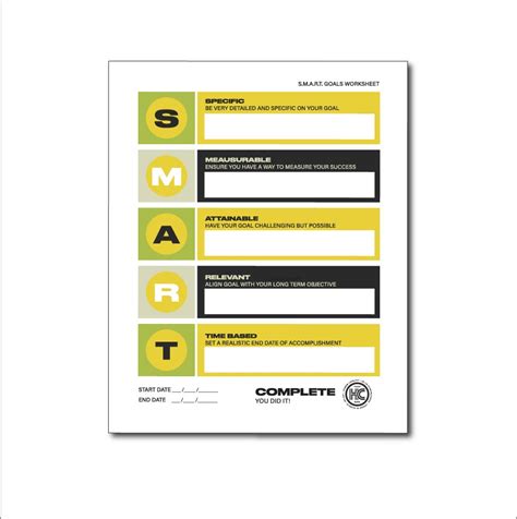 Smart Goals Worksheet 的图像结果