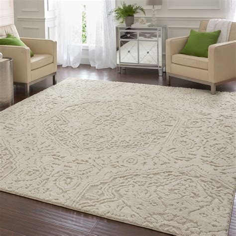 Mohawk Home Francesca Farmhouse Area Rug, Ornamental Pattern, Cream, 10 ...