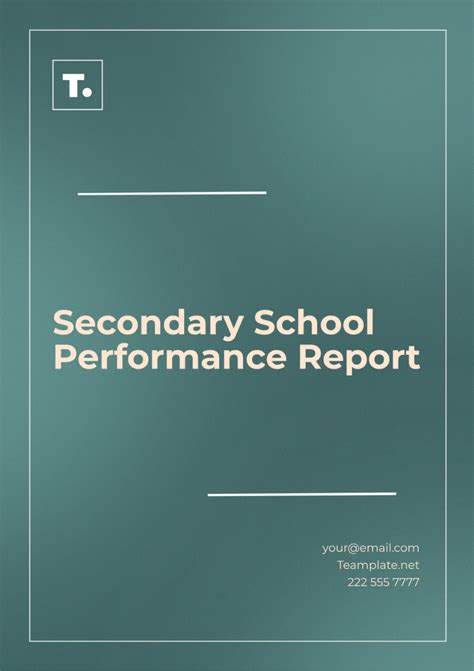 Free Secondary School Report Template to Edit Online