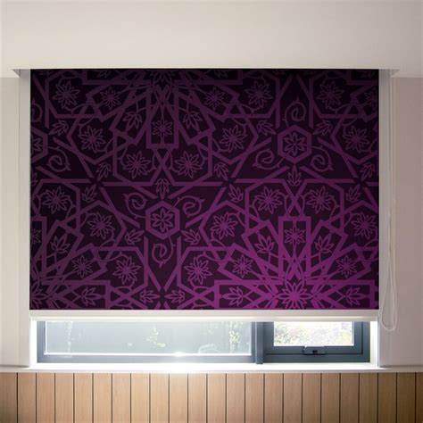Decorative Purple Floral Pattern Roller Blinds for Windows - Magicdecor®