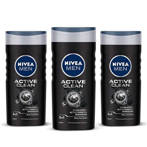 Buy Nivea Active Clean Body Wash with Active Charcoal, Shower Gel For ...
