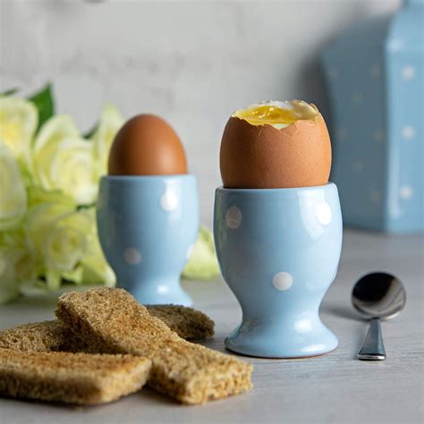 Amazon.com: City to Cottage Ceramic Egg Cup Holder Set of 2, Soft ...
