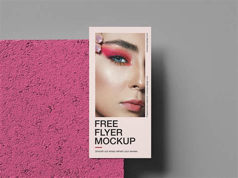 4 Free DL Flyers On Stone Mockup PSD Set - Good Mockups