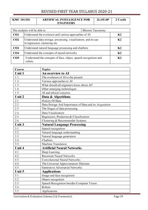 AI Unit 1 - An Overview to AI - 1 What is AI? AI is composed of two ...