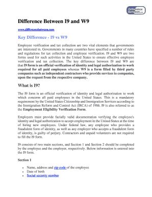 Fillable Online i9 vs w9 Fax Email Print - pdfFiller