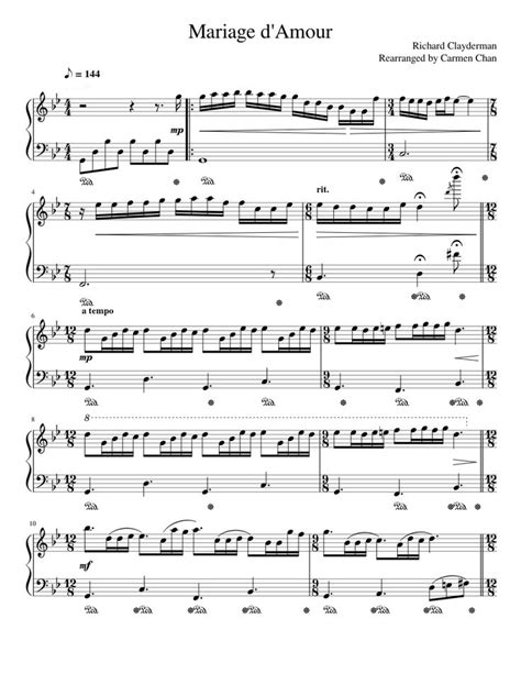 Download and print in PDF or MIDI free sheet music for Mariage D'amour ...