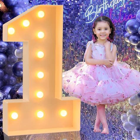 Buy 3FT Marquee Light Up Numbers, Large Mosaic Numbers for Balloons ...