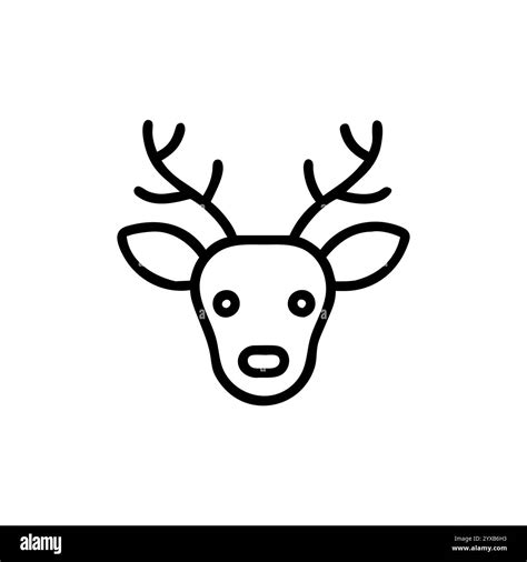 Deer head vector Art, Icon, Logo and Graphics. Deer head outline and line art design. vector ...