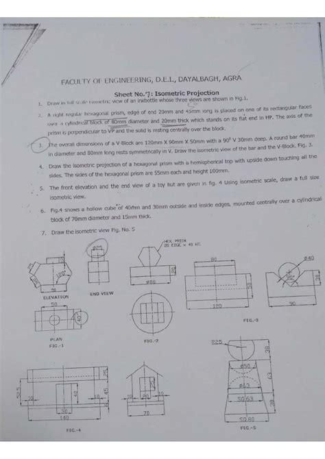 ENGG 101: Isometric Projection Exercises and Drawings - Studocu