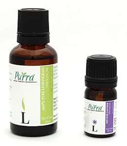 Buy Purra Pure Lemongrass Essential Oil, 30ml with Lavender Essential ...