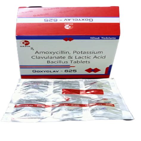 Goxyclav 625 - AMOXYCILLIN 500 MG + POTASSIUM CLAVULANIC ACID 125 MG ...