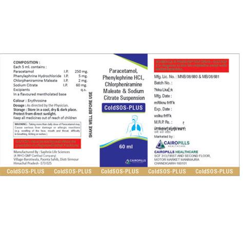 COLDSOS-PLUS Suspension Cairopills Healthcare