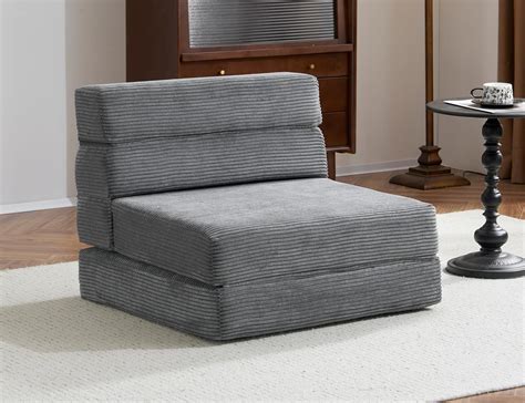 Amazon.com: ohllob Folding Sofa Bed, Corduroy Fold Out Chair Bed ...
