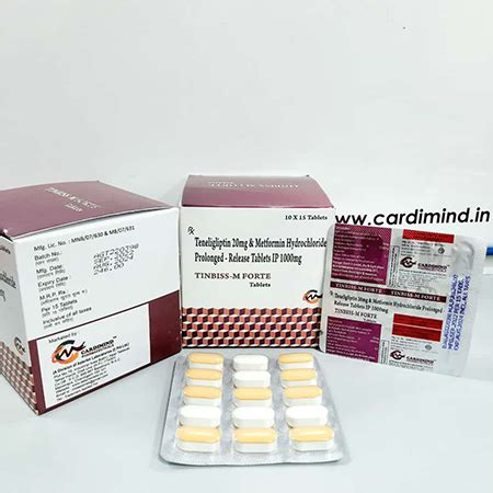 Tinbiss M Forte - Tenegliptin 20mg & Metformin Hydrochloride Prolonged ...
