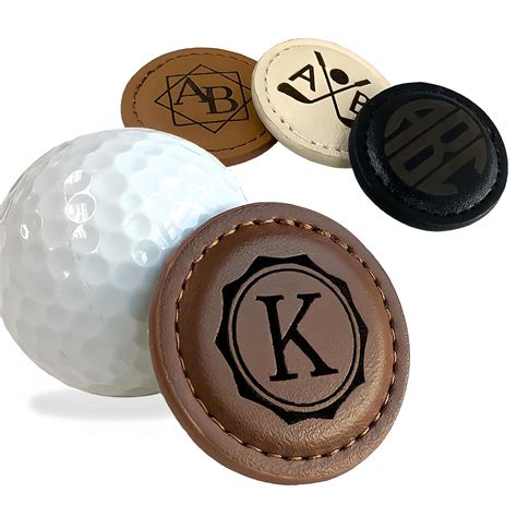 Custom Leather Golf Ball Marker Personalized Magnetic Golf Accessories ...
