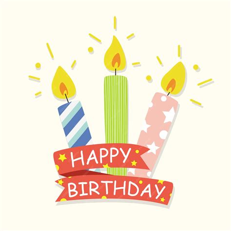 Premium Vector | Birthday element vector collection birthday candles