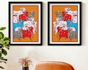 Buy Silver Pichwai Painting of Cows for Home Decor on Cotton Cloth ...