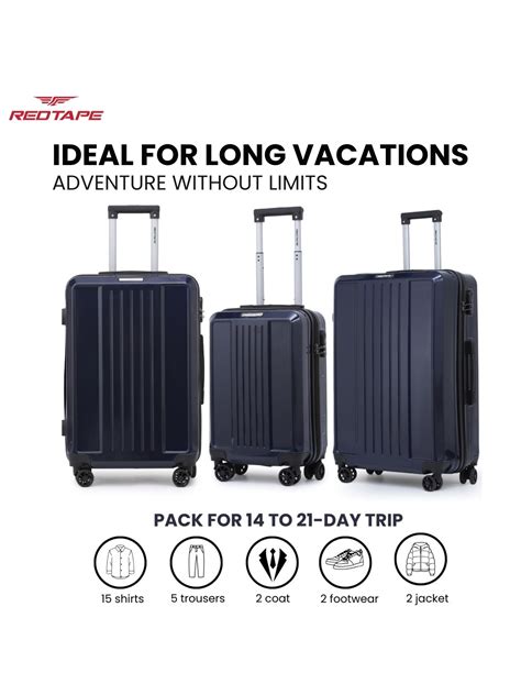 Buy Red Tape 40L Hard Luggage Trolley Bag Online