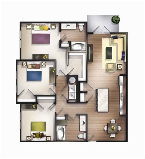3 Bedroom Apartments West Wichita Ks in 2025 | Condo floor plans ...