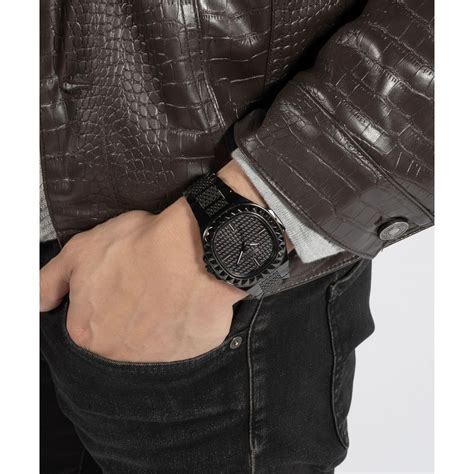 Guess Men Black Square Dial Analog Watch At JUST WATCHES