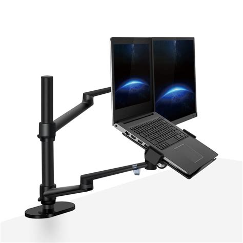 Thingy Club Dual Arm Monitor & Laptop Mount, Desk Mount Stand for up t