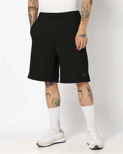 Men Black Regular Fit Shorts