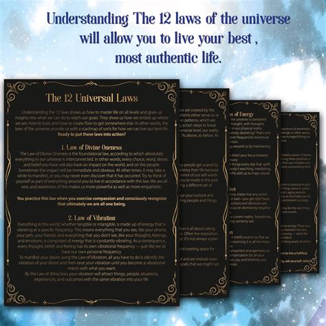 The 12 Laws of the Universe. Cheatsheet. Spirituality. Wellness ...